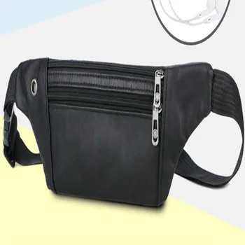 

Korean Version High Quality Unisex Leather Men Belt Pouch Fanny Pack Waist Purse Clutch Bag Cash Register Heuptasje Kassa