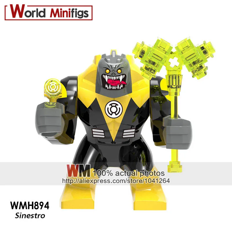 

Single Sale DC Super Hero Large Sinestro Green Lantern Hal Jordan Parallax Figures Building Blocks Bricks Children Gifts Toys