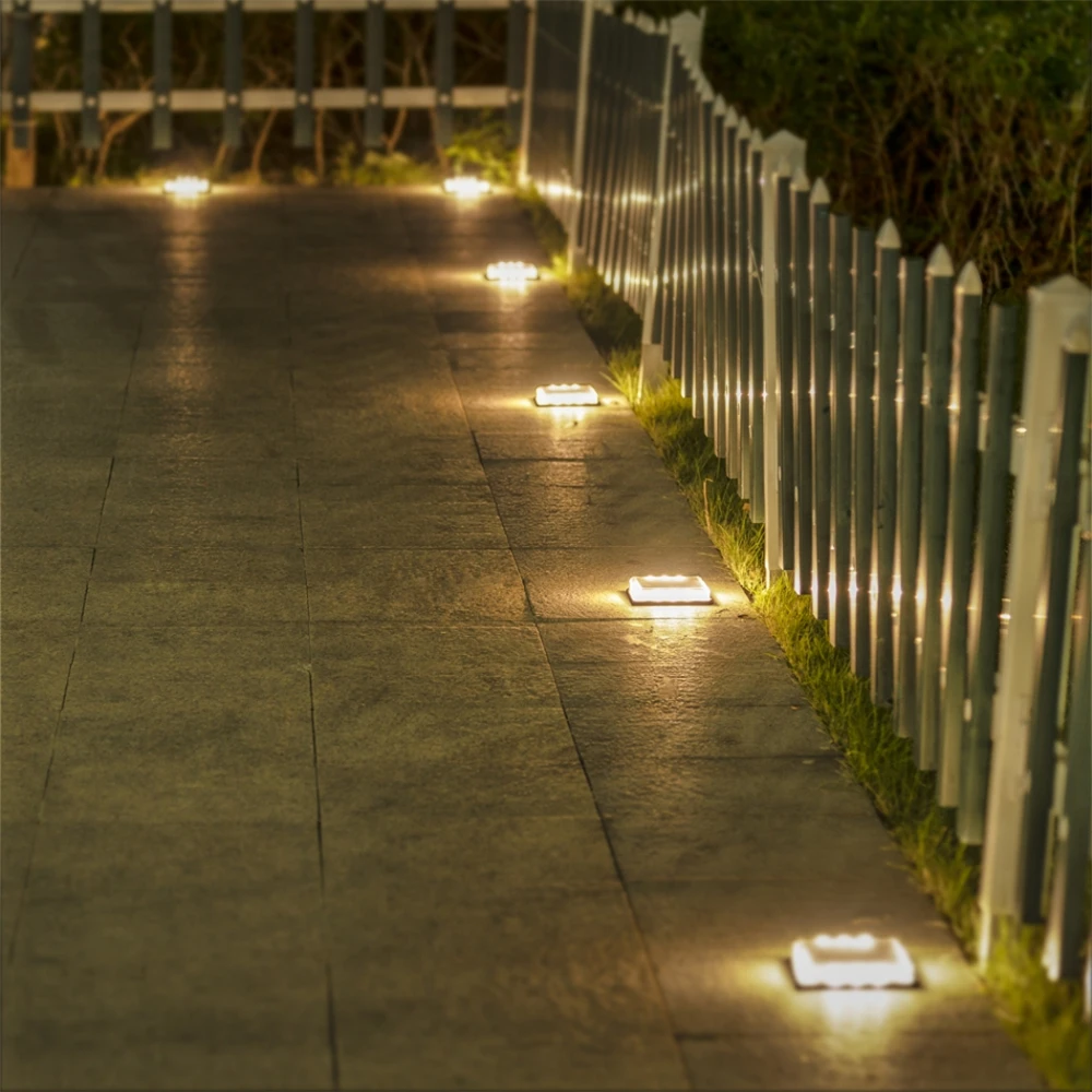 Lâmpada ao ar Livre à Prova Água da Escada Decoração do Jardim Pces Solar Dwaterproof Projector Parede Embutida Iluminação Ip68 Selante Calafeto Deck Luz 8 Led 18 Cheap Lâmpadas solares