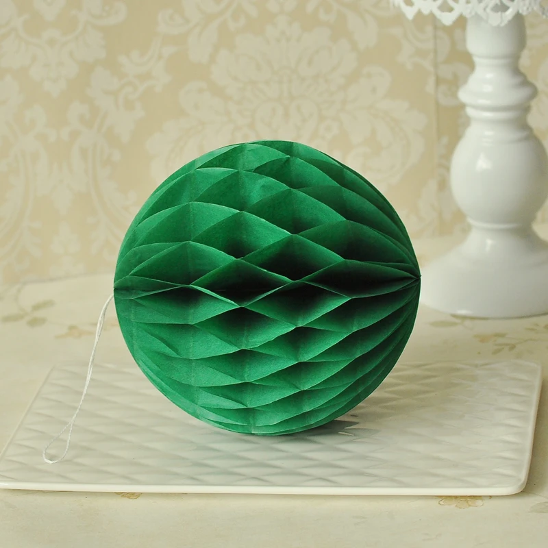 green FUNNYBUNNY сотовые шарики 12,10, 8, 6,4 дюймов соты цветной бумажный цветок Шары для дня рождения свадьбы вечеринки украшения дома пом - Цвет: green