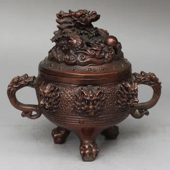 

Crafts statue Copper incense burner King Kowloon bronze statue can be dismantled crafts Decoration