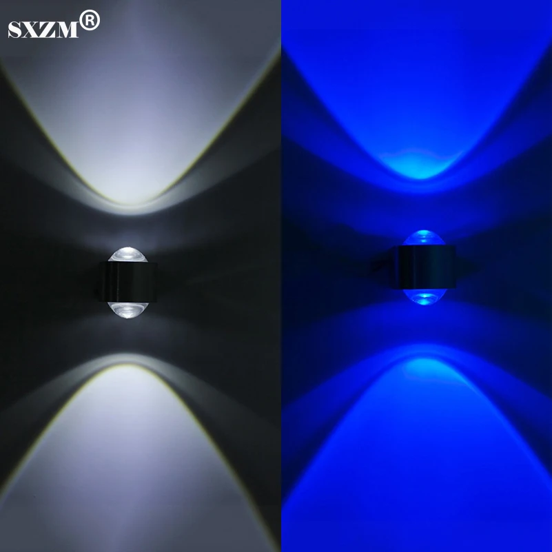 

SXZM 2W led wall light Wall mounted crystal convex lens AC85-265V include LED driversilver silver aluminum bathroom bedroom lamp