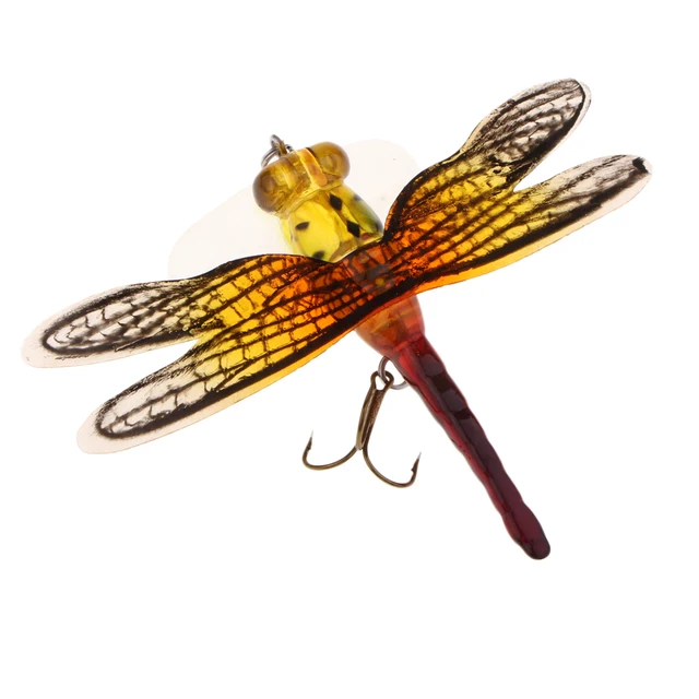 Dragonfly Flies Topwater Lure Floating Popper Fly Fishing Flies 7.5cm
