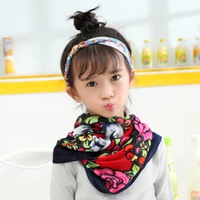 2016 Luxury Brand Scarf Fashion Cotton Floral Shawls and Scarves Girls Floral Bandage Floral Scarves floral