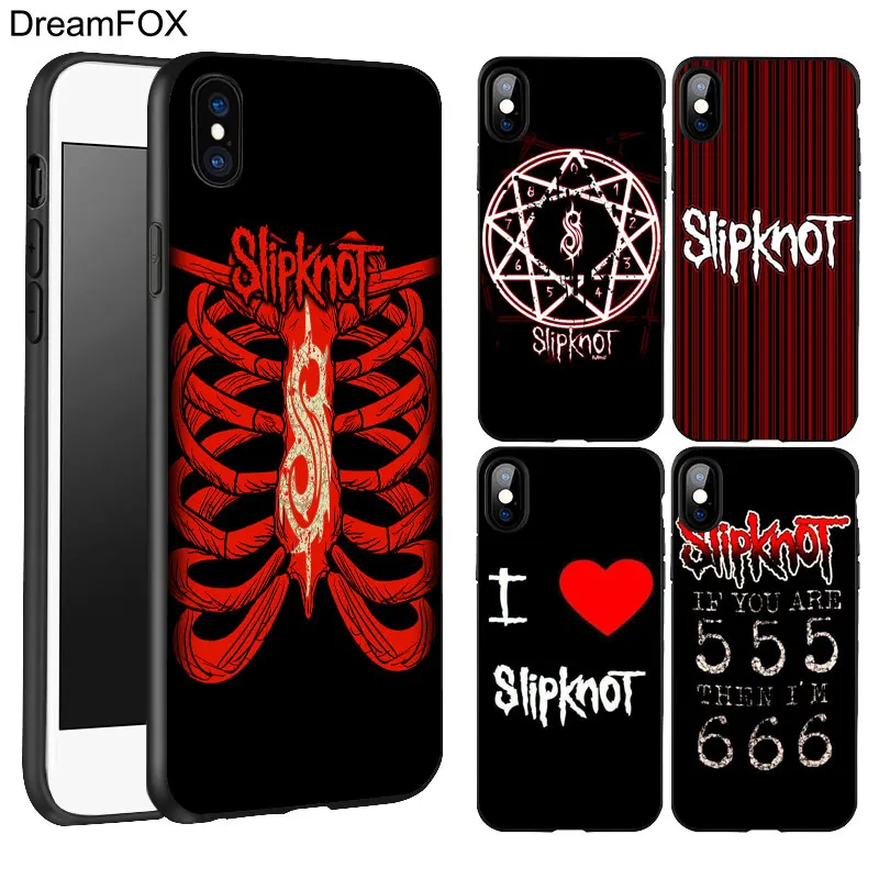 DREAMFOX K199 Slipknot Rock Черный Мягкий ТПУ силиконовый чехол для Apple iPhone 11 Pro XR XS Max X 8 7 6 6S Plus 5