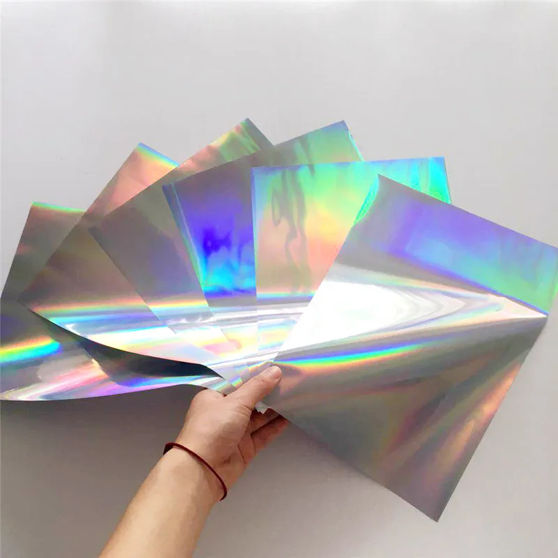 

Myfoils A4 50pcs holographic hot Stamping Foil quill paper for Laminator Transfer by laser printer minc DIY stamping glue pen