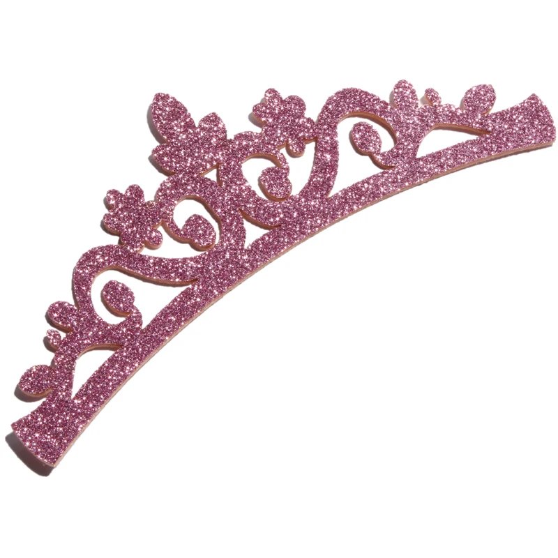 10 шт. 7 цветов 18 см модные блестящие нетканые фетровые нашивки "Корона" для украшения одежды Новорожденные винтажные блестящие аппликации с короной