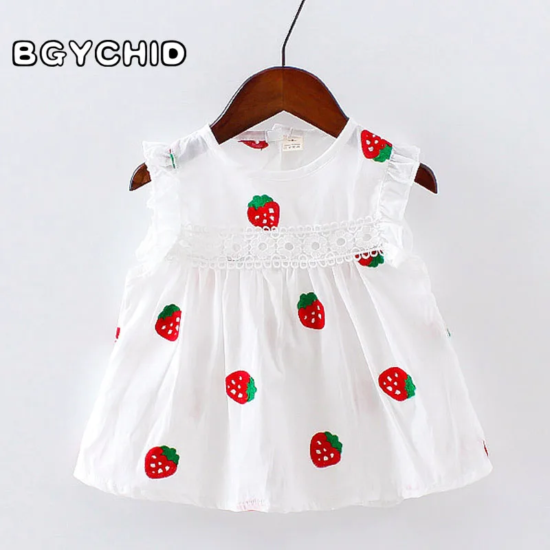 Baby Dress O-neck Summer Cotton Stitched Flower Baby Girl Summer Clothes 2 year Baby Dresses Girl 02