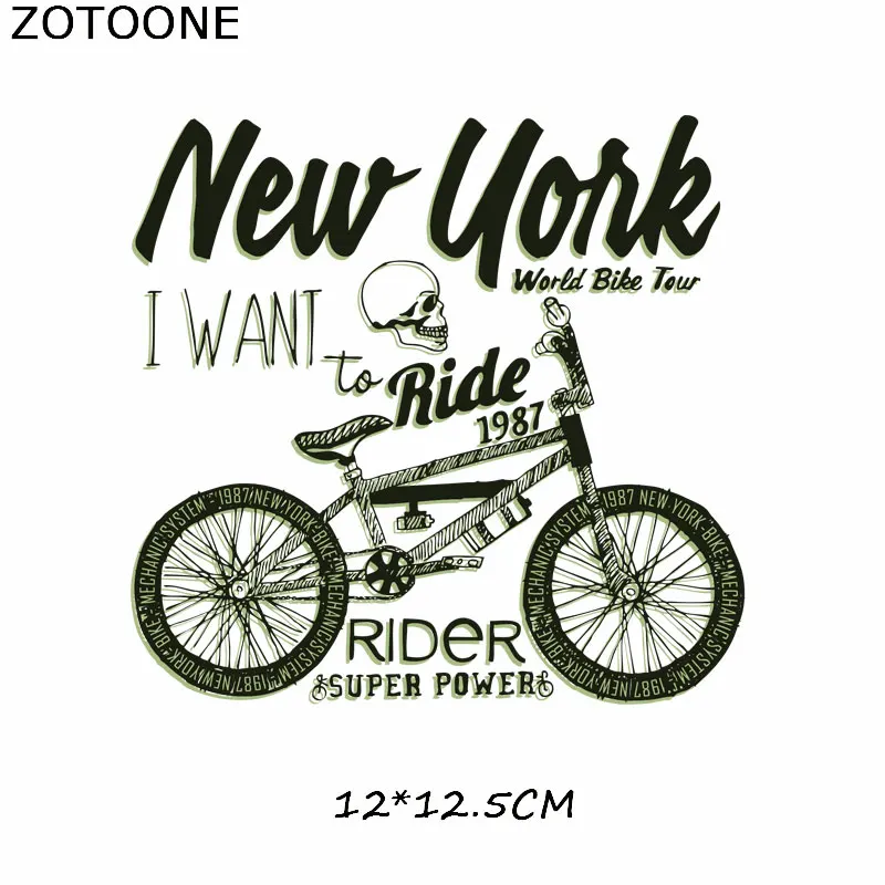 ZOTOONE Череп патч мотоцикл значок камера наклейки Утюг на передачи для одежды футболки аксессуары аппликации теплопередача F1 - Цвет: ZT0702