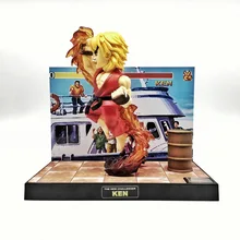 NEW hot 16cm Street Fighter SF Ken Masters luminous A voice Scene version action figure toys
