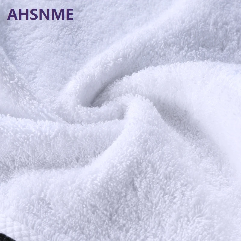 AHSNME супер роскошное белое Хлопковое полотенце 80x160 см Вес 800 г вышивка может быть выполнена по индивидуальному заказу с рисунком логотипа