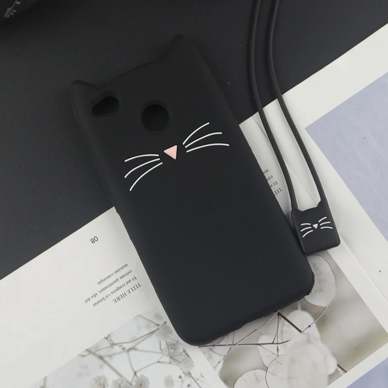Милый 3D мультфильм силиконовый чехол для Xiaomi Redmi 4x Чехлы Япония блеск борода кошка милые уши Kitty чехол для телефона