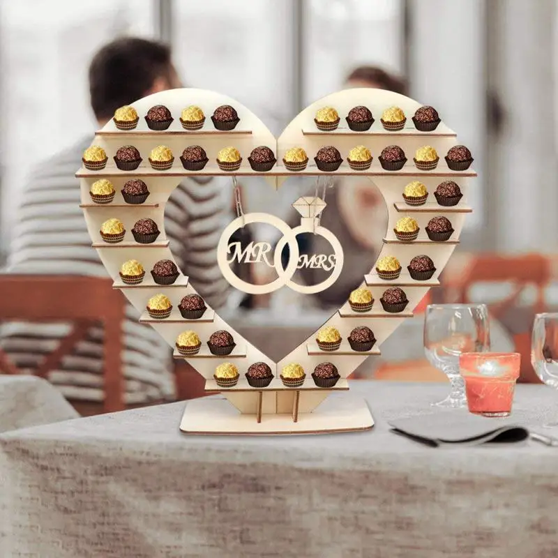 Mr and Mrs Chocolate Stand, для Ferreo Rocher деревянная подставка для шоколада, для Hershey Kisses Свадебная стойка для конфет, идеальное украшение