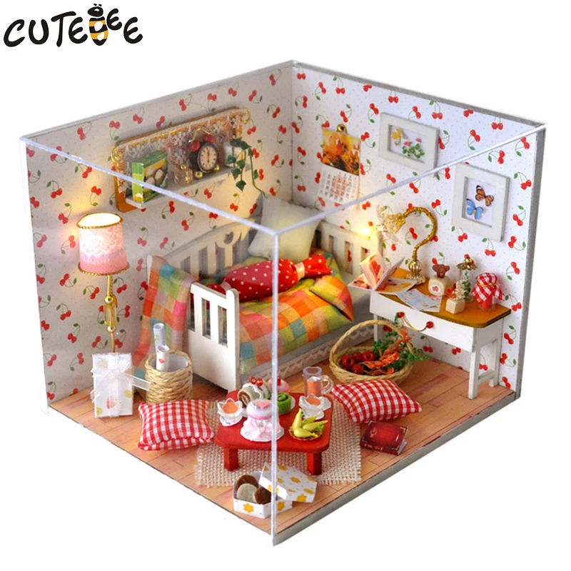CUTEBEE Doll House Miniature DIY Dollhouse With Furnitures Wooden House font b Toys b font For