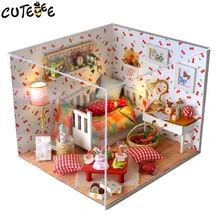 CUTEBEE Doll House Miniature DIY Dollhouse With Furnitures Wooden House font b Toys b font For