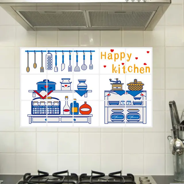 Dekorasi Rumah 75 45 Cm Ruang Dapur Anti Minyak Stiker Dinding Dekorasi Rumah 75 45 Cm Ruang Dapur Anti Minyak Stiker Dinding Kartun Mural