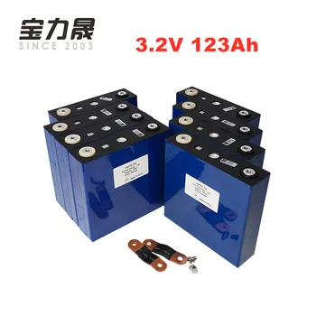 

NEW 8PCS 3.2V 120Ah lifepo4 battery US EU TAX FREE UPS or FedEx 4000 CYCLE LFP lithium solar battery 123ah solar 24V120Ah cells