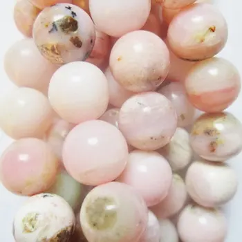

Genuine Peruvian Pink Opal Beads - Round 8 mm Gemstone Beads - Full Strand 16", 49 beads, A-Quality