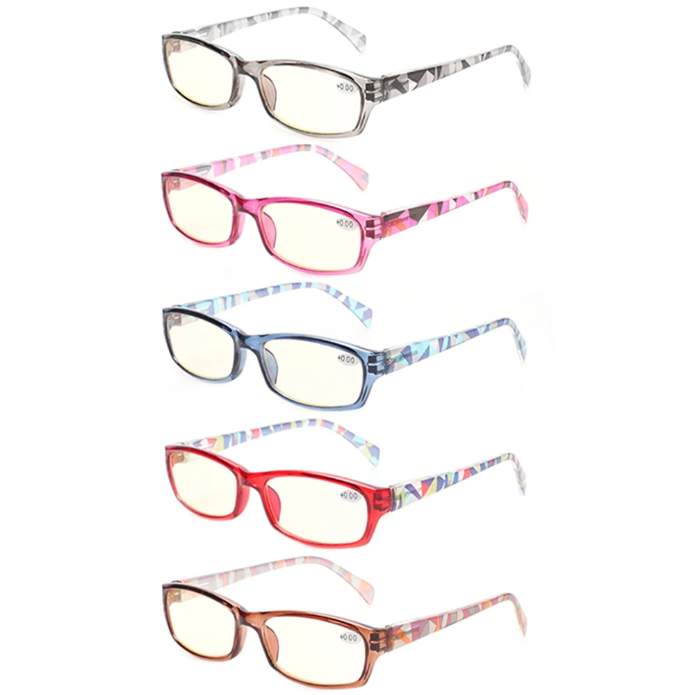 Anti Blue Rays Pattern Reading Glasses for women Spring Hinges rectangular eyeglasses frames 100% UV400 Protection Readers | Аксессуары