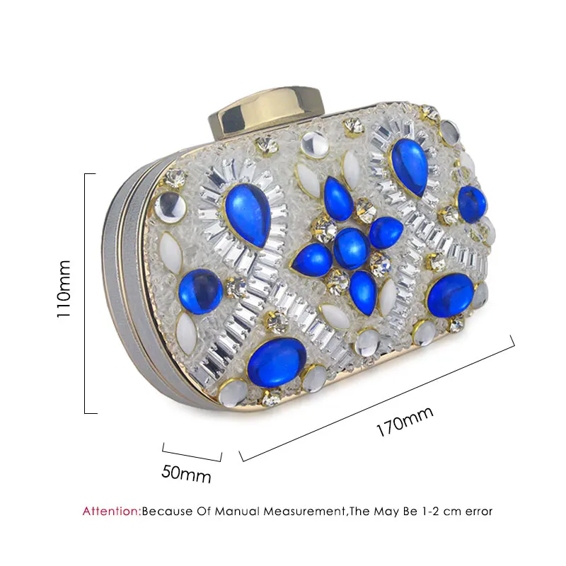 Women Fashion pouch Silver Sequin samll Hardcase Wedding Bridal Metal Clutch Shoulder Handbags Dinner Purse Evening Clutch Bag