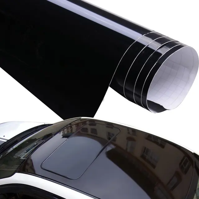 car wrap film black vinyl bubble decal self adhesive wrapping vinyl black decal sheet