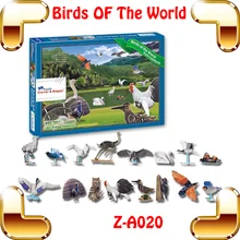Год подарок птицы мира 3D модель животных головоломки детей учебник обучающая игрушка DIY птица знания обучения ПУЗ