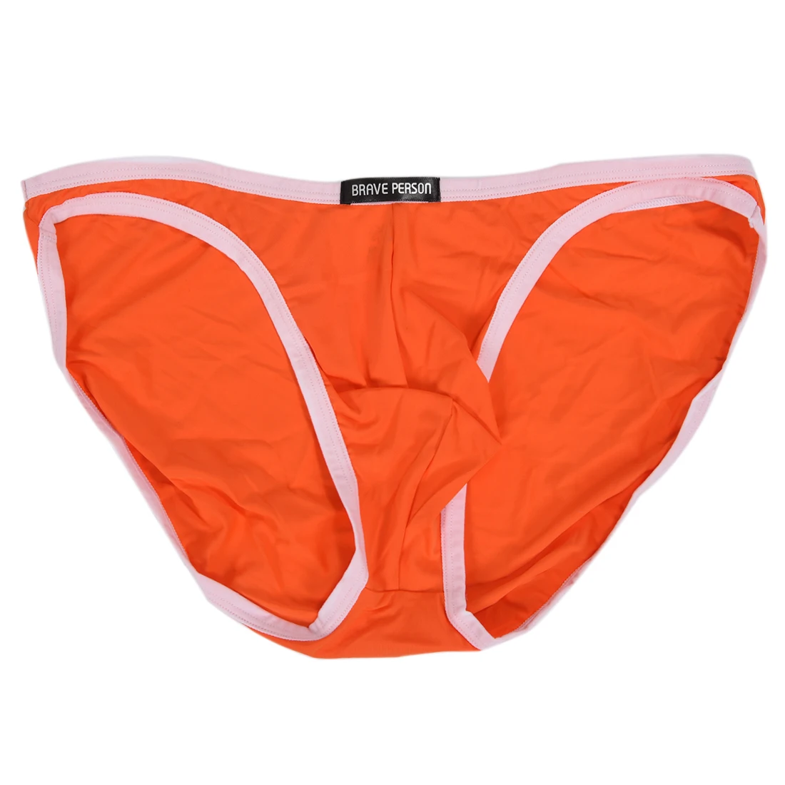 BRAVE PERSON New Mens Underwear Sports Bikini Swimwear Briefs Orange L