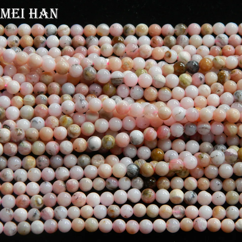 2 Stränge/set -0,2mm Rosa Opal Glatte Runde Lose Perlen Für Schmuck Machen Diy Oder Geschenk Reich An Poetischer Und Bildlicher Pracht Natürliche 6mm Aus Dem Ausland Importiert Meihan Kostenloser Versand