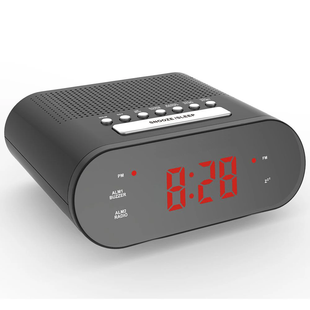 2017 NEW FM Channel Radio LED Clock Set On Radio Sound