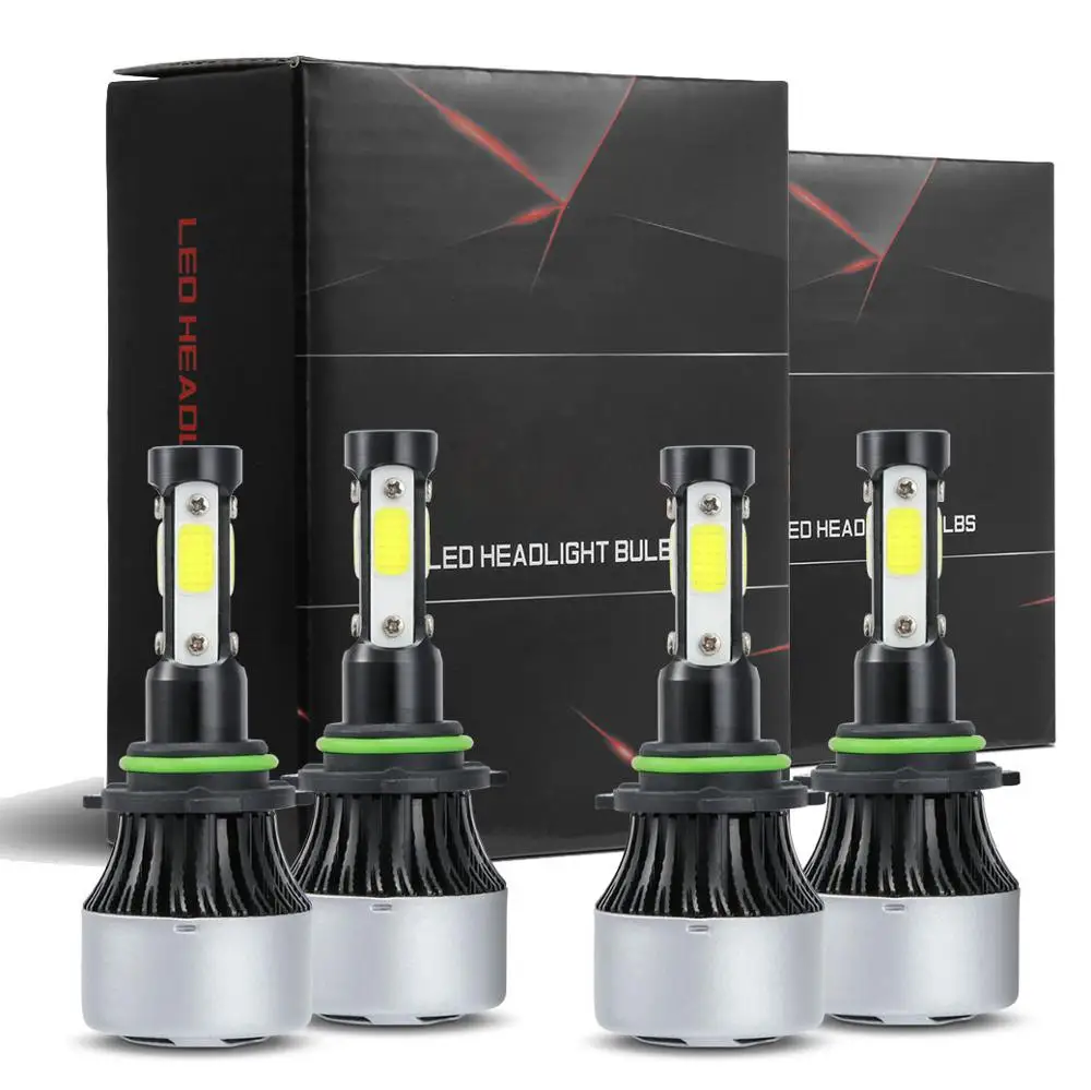Aootogo 2 шт. X7 4 стороны H7 H11 Светодиодный фонарь для фар автомобиля 72 Вт 16000LM 6500 к COB H4