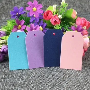 

7x4cm 500pcs/lot Kraft Paper Or White Paper Packaging Labels DIY Blank Tabel Message Tag Wedding Decoration