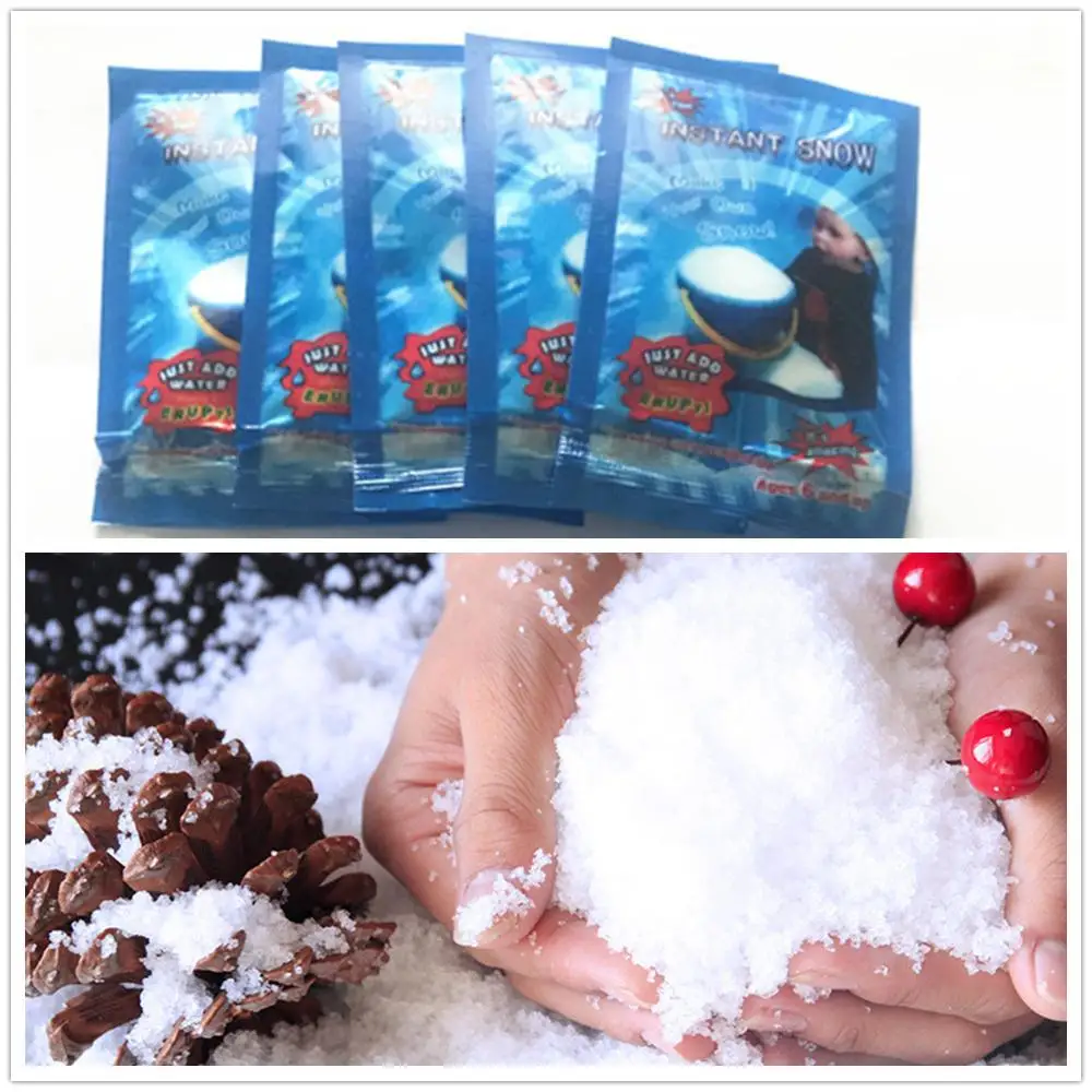 

5 Pack Artificial Snowflakes Fake Magic Instant Snow Festival Party Decorations For Christmas Wedding Artificial Snow Child Play