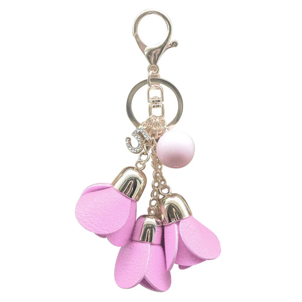 Fashion Rose Flower Keychain Keyring Car Key Chain Women Key Holder
