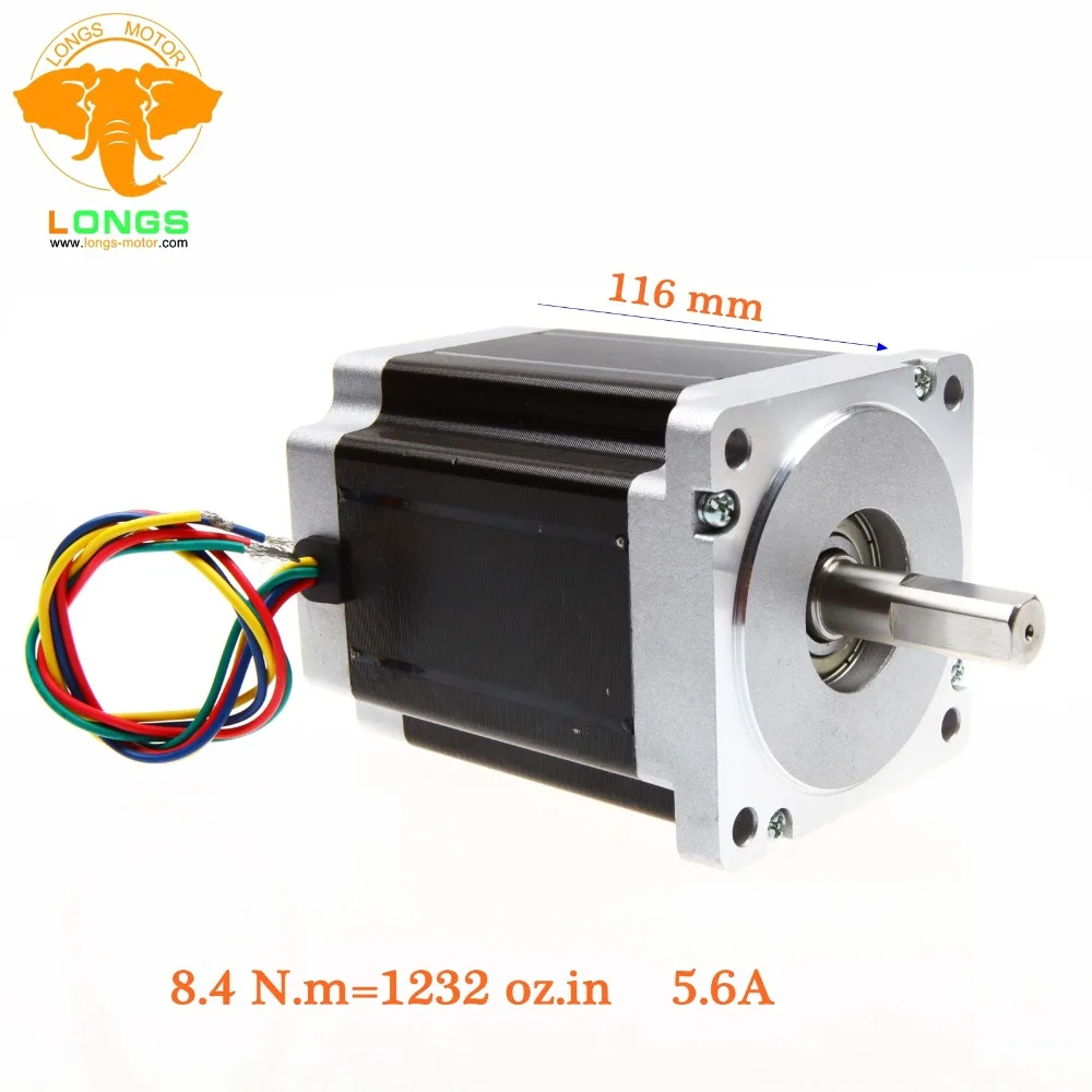 

EU free shipping 1 PCS Nema 34 stepper/ stepping motor 116mm 1232oz.in 34HS1456 5.6A 4 leads CNC machine