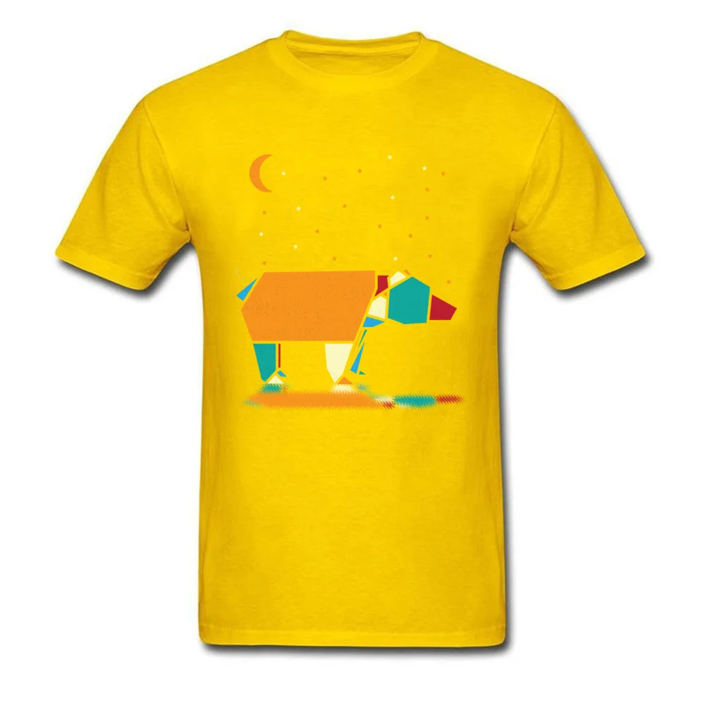 Design Lonely Bear T-shirts 2018 New Fashion Summer/Fall Short Sleeve Round Neck Tees 100% Cotton Men Family Tops T Shirt Lonely Bear yellow