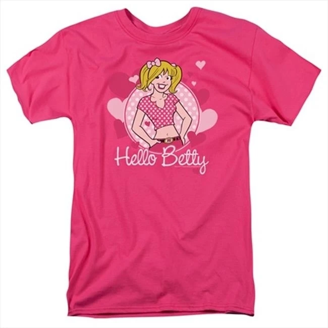 Archie Comics-Hello Betty - Short Sleeve Adult 18-1 Tee Hot Pink - Small