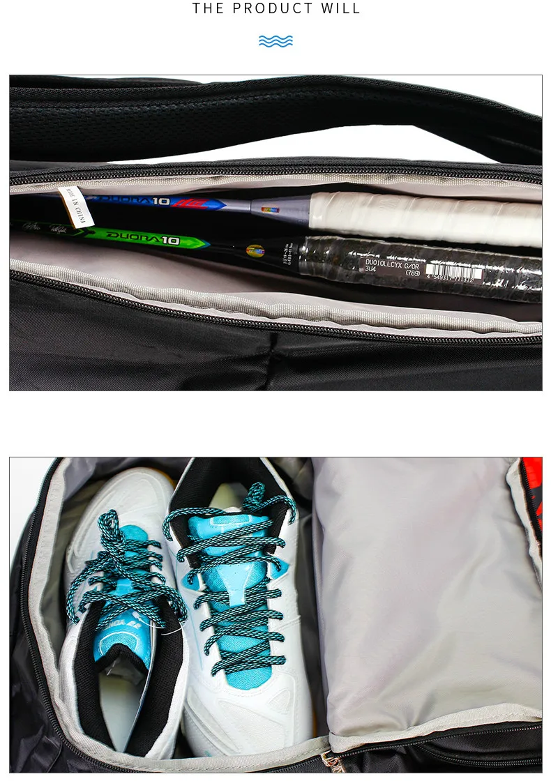 Натуральная Yonex сумка для бадминтона 4922 Yy спортивный бренд бадминтон рюкзак для ракеток 6 шт с сумкой для обуви
