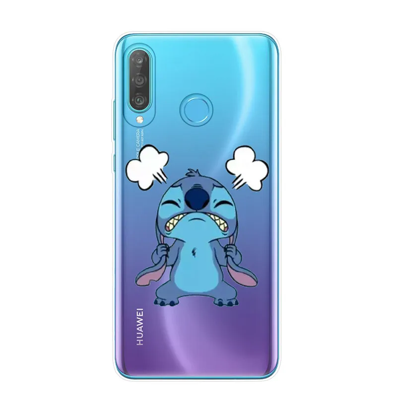 Мультяшный милый Стич Ститч чехол для телефона huawei P30 P20 Lite Pro P10 P9 P8 Lite Мягкий силиконовый чехол из ТПУ - Цвет: T5970