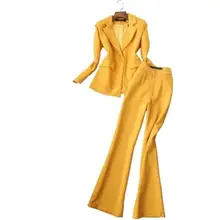 Женский брючный костюм, женский осенний модный костюм, женский костюм куртка+ брюки с поясом, костюм из двух предметов для женщин