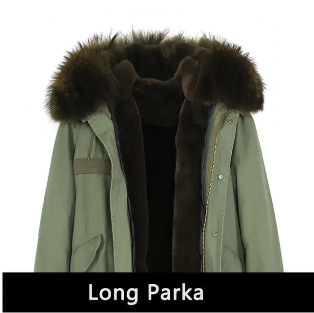 Брендовая новинка, Высокая мода, женская X-Long, Толстая теплая парка, большое пальто с капюшоном из натурального меха енота, верхняя одежда, однотонная зимняя куртка в стиле милитари - Цвет: C6