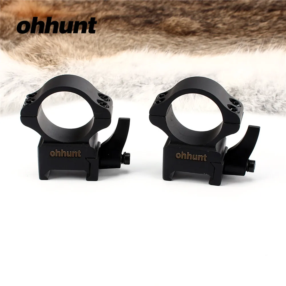 

Tactical ohhunt 25.4mm 1 inch 2PCs Medium Profile Steel Quick Release Picatinny Weaver Scope Rings Hunting Mounts Accessories