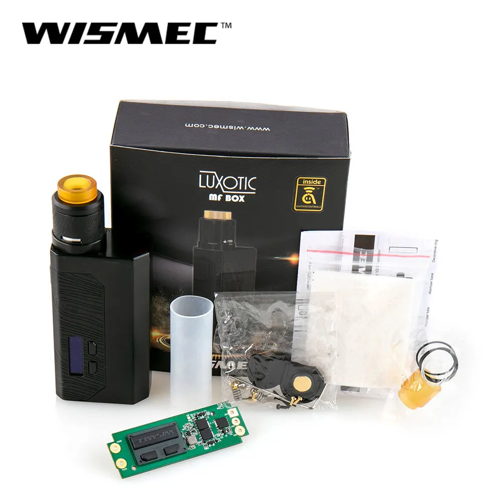  Original Wismec LUXOTIC MF Box Kit With 7ml Guillotine V2 RDA Atomizer squonk Bottle Output 100W Wa