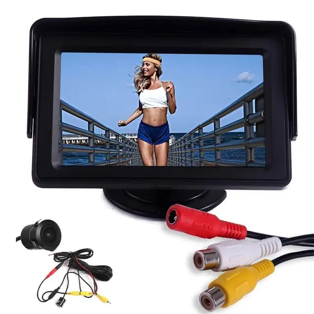 Special Offers 4.3 Inch LCD High Definition Anti-glare Screen Car Monitor Colorful Display + Waterproof/Night Vision/High sensitivity & Definit