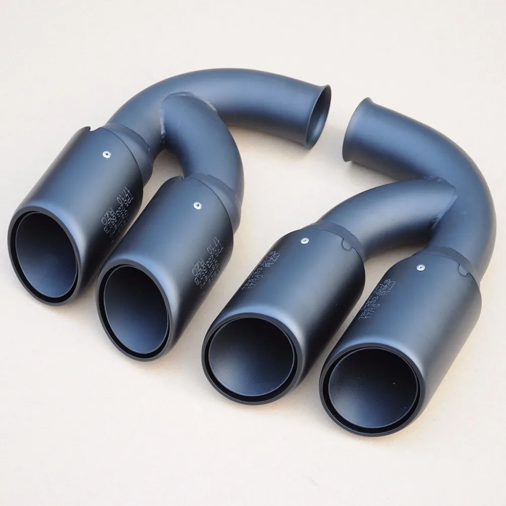 Wotefusi Black Exhaust Pipes Muffler Tail Tip For Porsche Cayenne V8 Engine 11-14 2011 2012 2013 2014 [QP994]