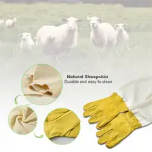 Пчеловодство Moth-Proof перчатки из овчины водонепроницаемые профессиональные вентилируемые рукава инструменты для пчеловодства
