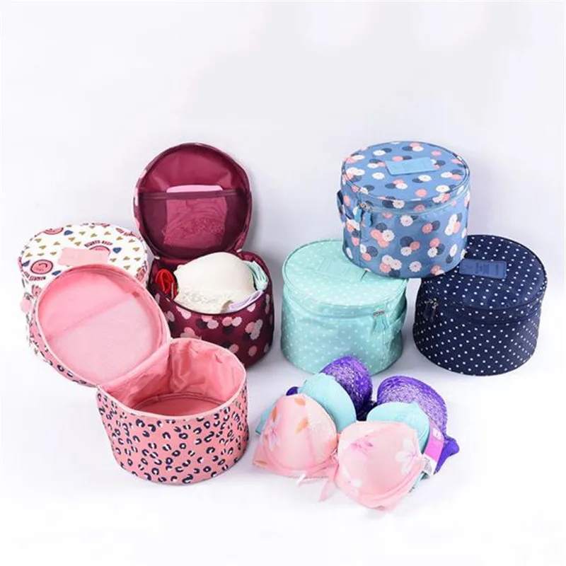 

Portable Cylinder Bra Box Travel Packing Kit Beauty Handbag Waterproof Cosmetic Storage Bag Small Makeup Wash Organizer Case
