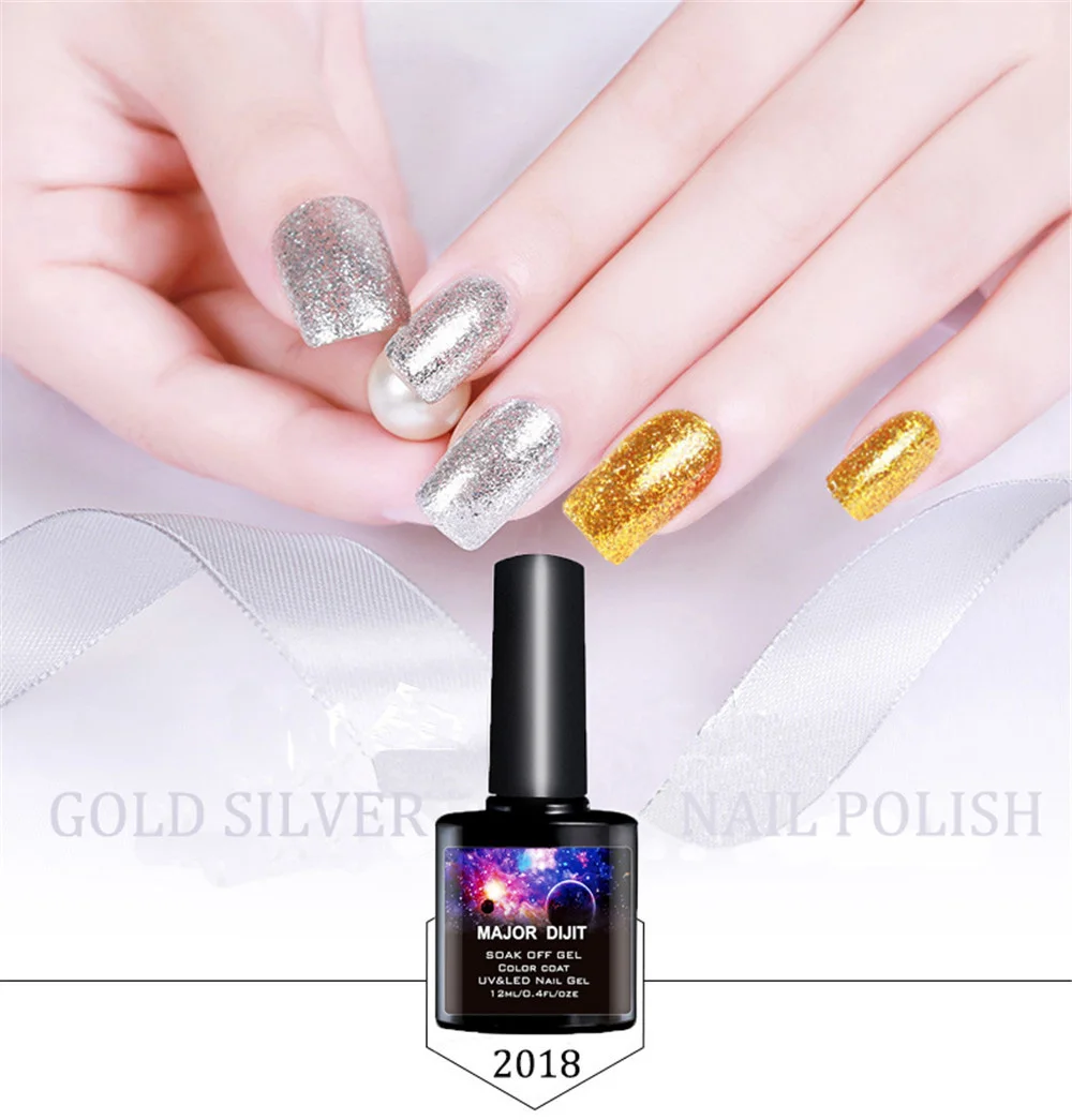 New Fashion Platinum Gel Color Coat Chrome Nail Gel Polish Soak Off UV