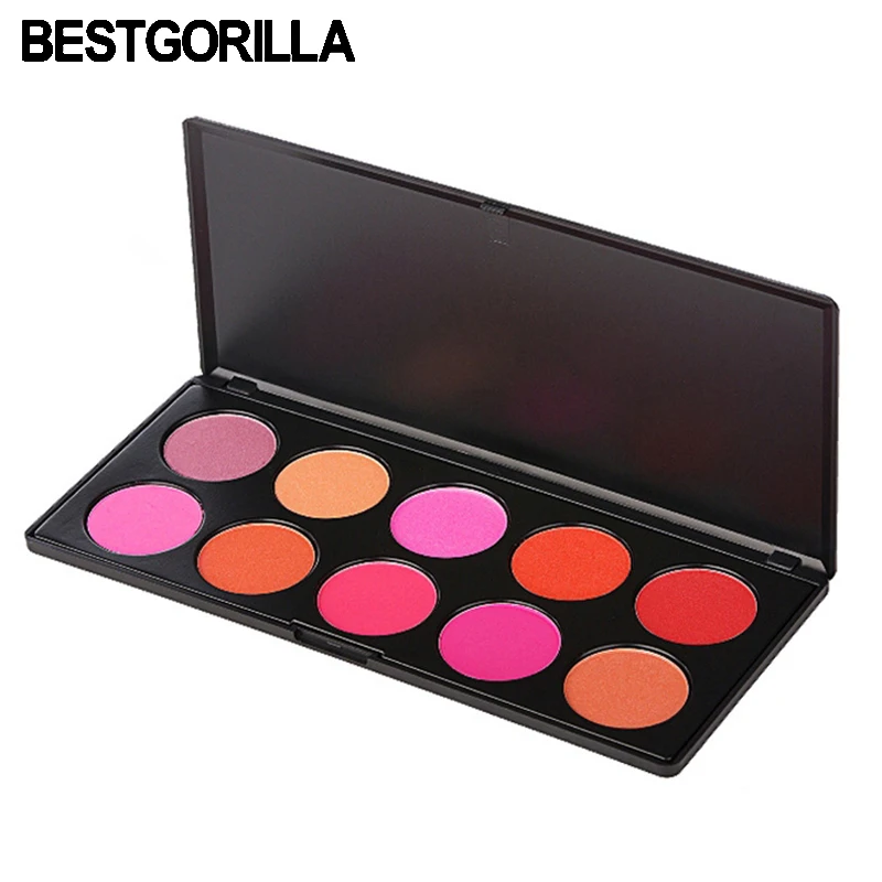 

BESTGORILLA 10 Colors Colorete Peach Palette Blusher Makeup Cosmetic Blush Powder Palette Pink Rose Peach Cora Blush Palette