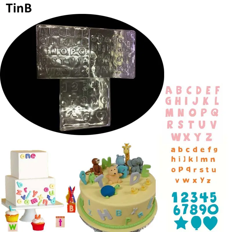 

3PCS Letter Number Texture Sheet Set Sugar Craft Cookie Decoration Texture Mat Baking Tools For Cakes Cupcake Fondant Cake Mold