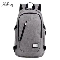 Aelicy Anti Theft Бизнес ноутбук рюкзак с зарядка через usb Порты и разъёмы унисекс для отдыха рюкзак Путешествия Школьные сумки mochila feminina